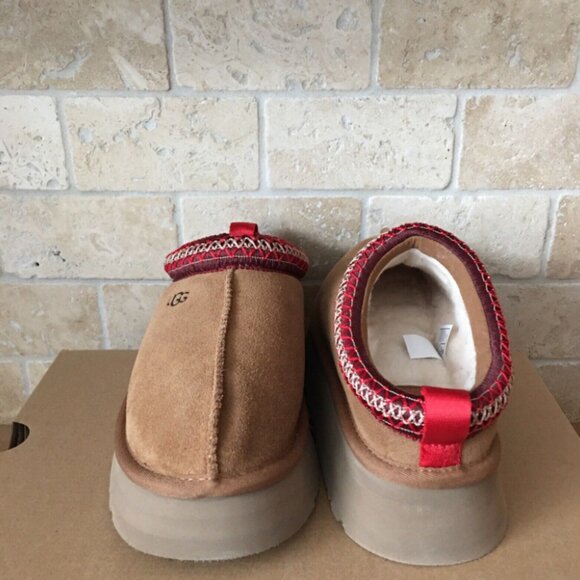 UGG Tan and Red Platform Shoes Slip-on❤️❤️ - Picture 4 of 7